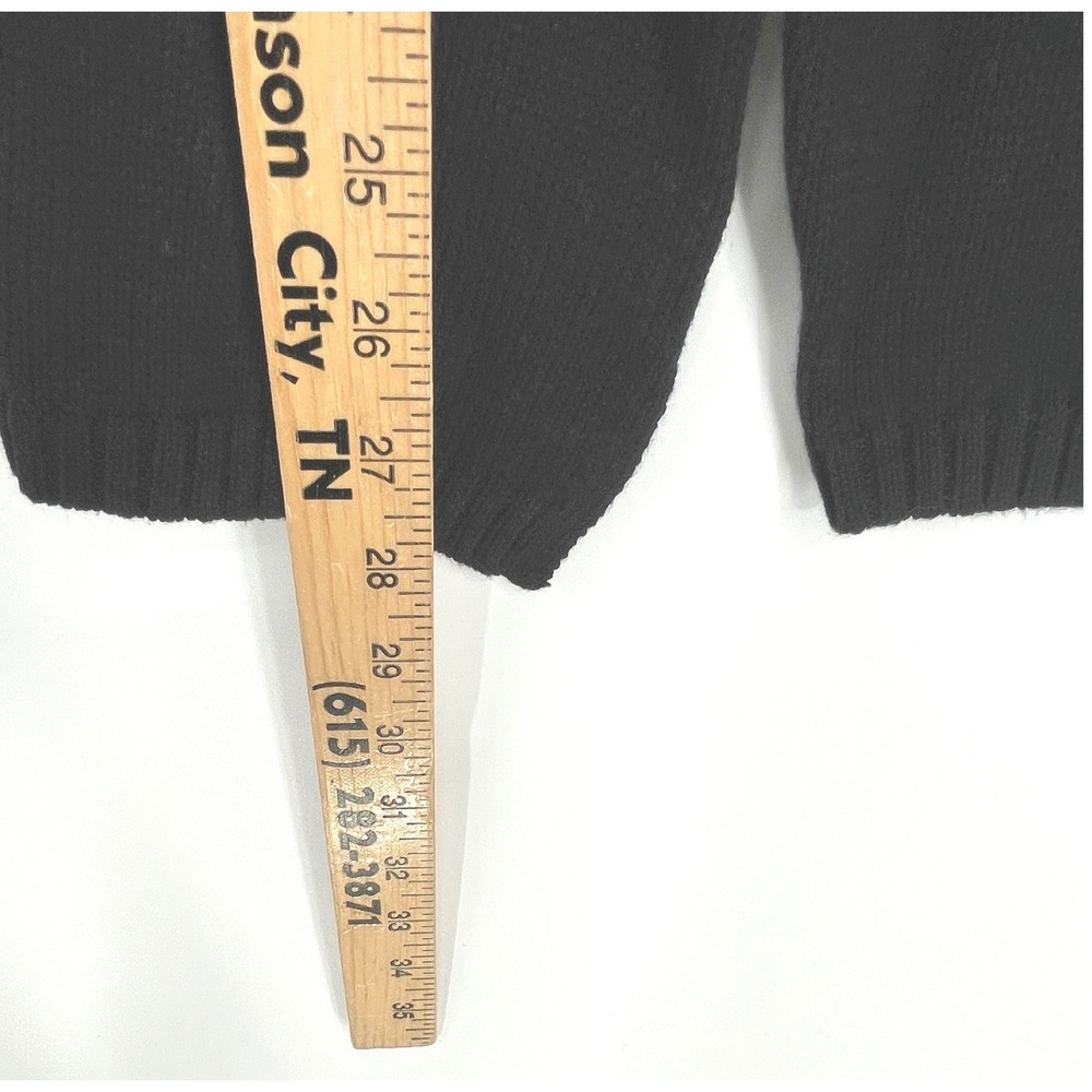 NWT Coldwater Creek Women Sweater L Pullover Black Moose Scarf Christmas Holiday - Picture 5 of 10
